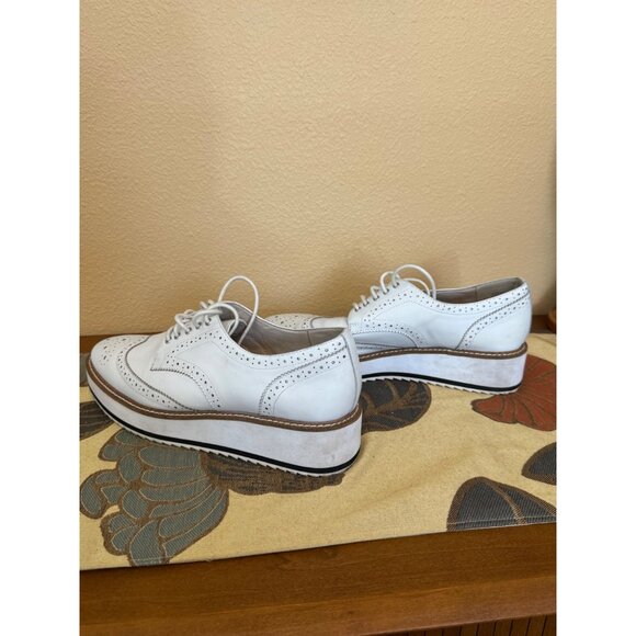 Shellys London Emmas Leather Brogue Oxfords Women's White Size 10/41 - Picture 4 of 9